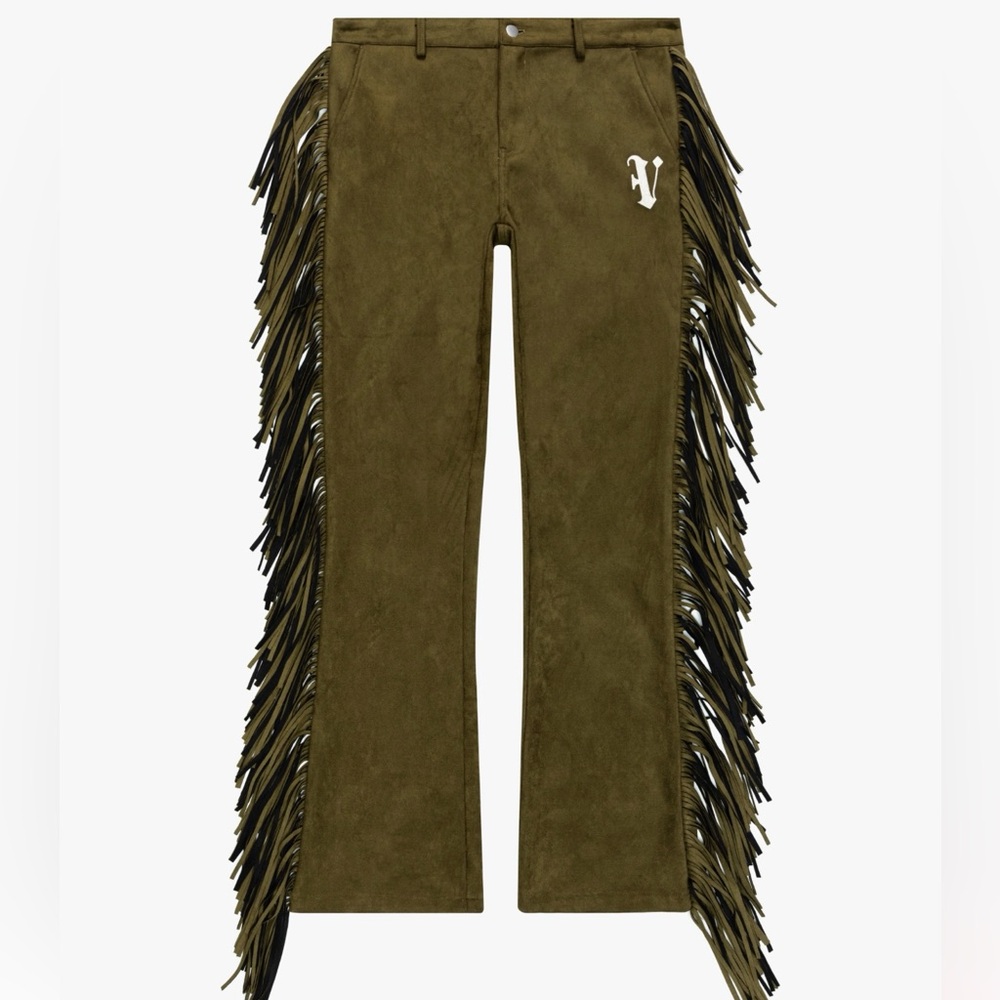 Men’s Olive Suede Pants